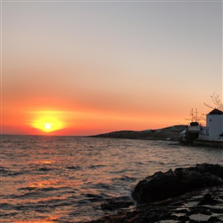 De Prachtige Zonsondergangen van Mykonos